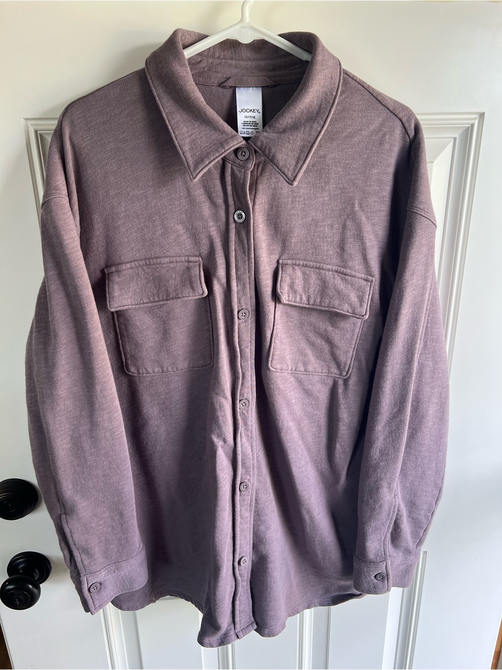 Heather purple oversized long shacket